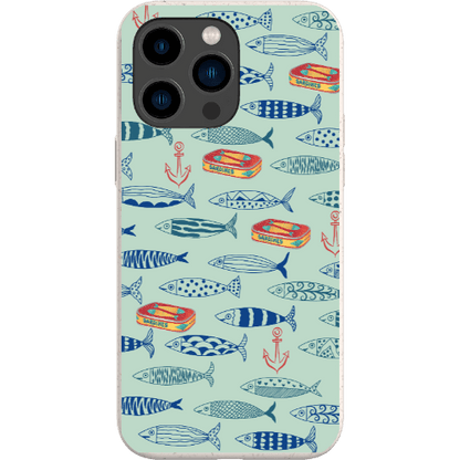 Stepping Green Phone Case Blue Sardines Bio Case
