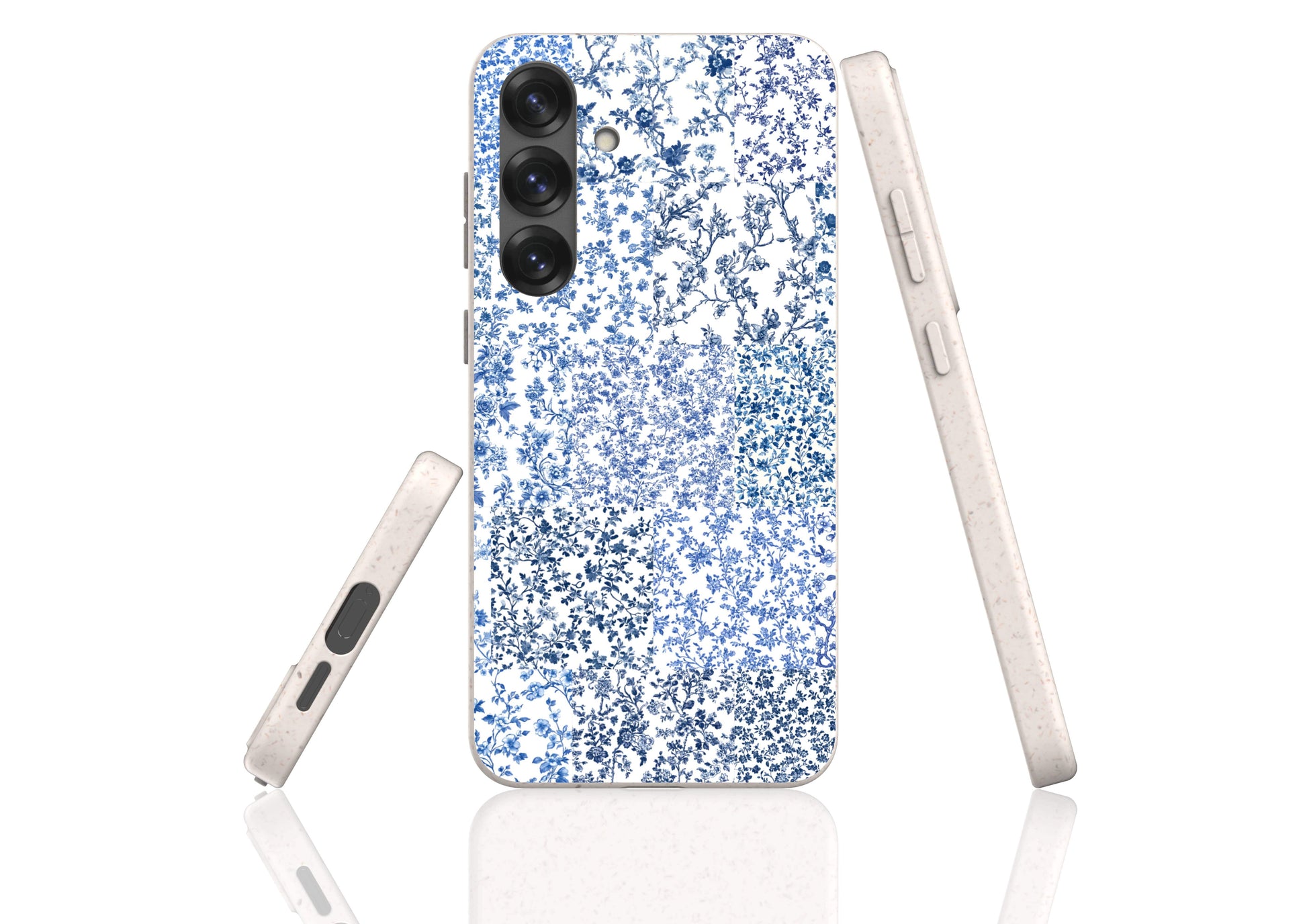 Stepping Green Phone Case Blue Toile Checkerboard Bio Case