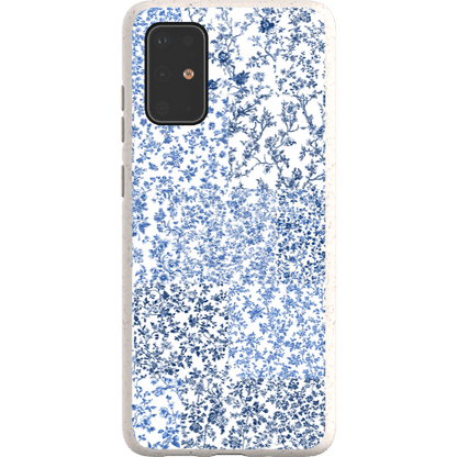 Stepping Green Phone Case Blue Toile Checkerboard Bio Case