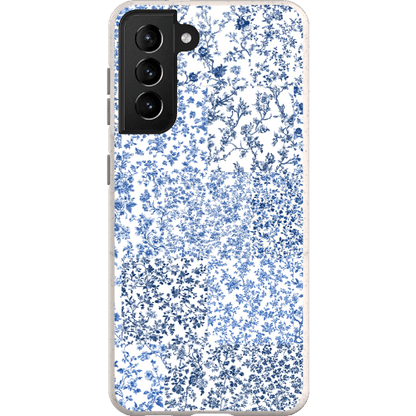 Stepping Green Phone Case Blue Toile Checkerboard Bio Case