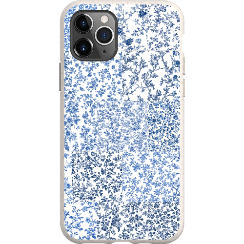 Stepping Green Phone Case Blue Toile Checkerboard Bio Case
