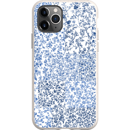 Stepping Green Phone Case Blue Toile Checkerboard Bio Case