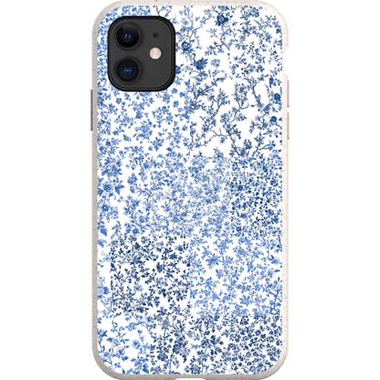 Stepping Green Phone Case Blue Toile Checkerboard Bio Case