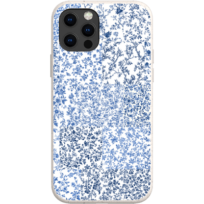 Stepping Green Phone Case Blue Toile Checkerboard Bio Case
