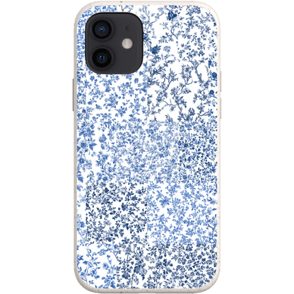 Stepping Green Phone Case Blue Toile Checkerboard Bio Case