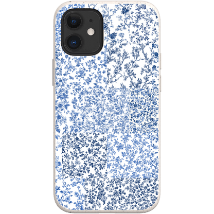 Stepping Green Phone Case Blue Toile Checkerboard Bio Case