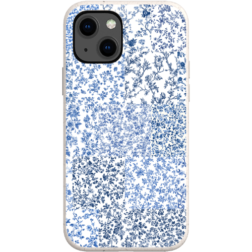 Stepping Green Phone Case Blue Toile Checkerboard Bio Case