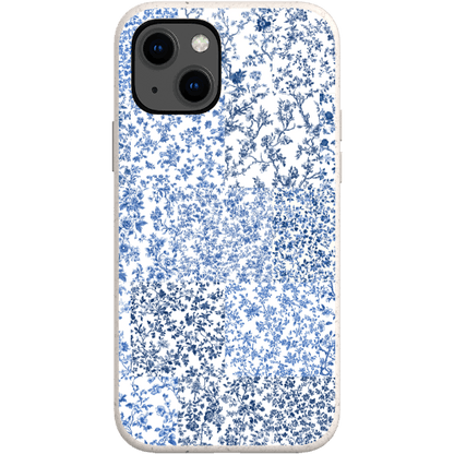Stepping Green Phone Case Blue Toile Checkerboard Bio Case