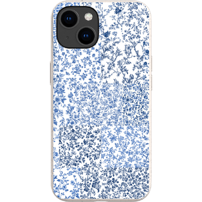 Stepping Green Phone Case Blue Toile Checkerboard Bio Case