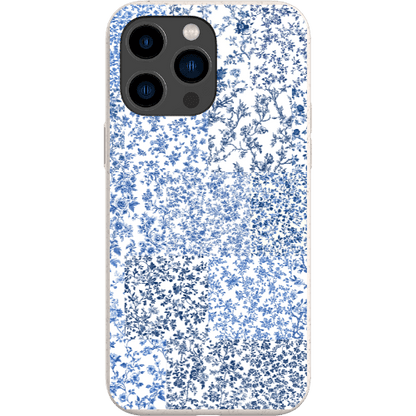 Stepping Green Phone Case Blue Toile Checkerboard Bio Case