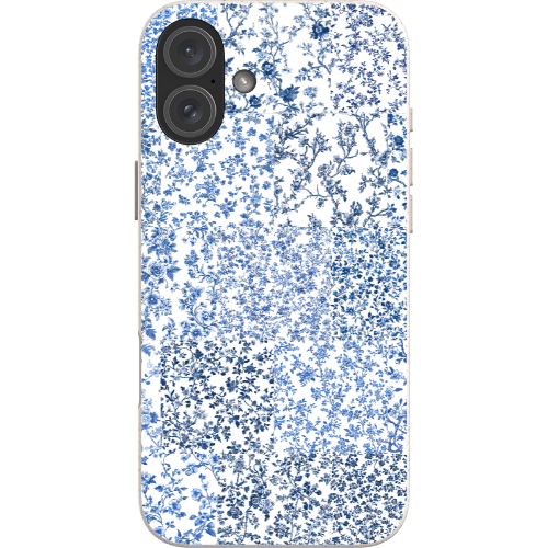 Stepping Green Phone Case Blue Toile Checkerboard Bio Case