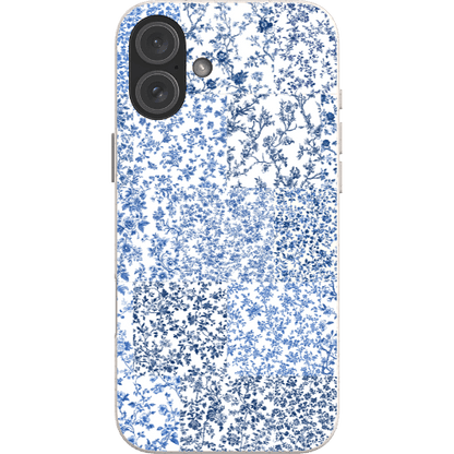 Stepping Green Phone Case Blue Toile Checkerboard Bio Case