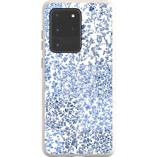 Stepping Green Phone Case Blue Toile Checkerboard Bio Case