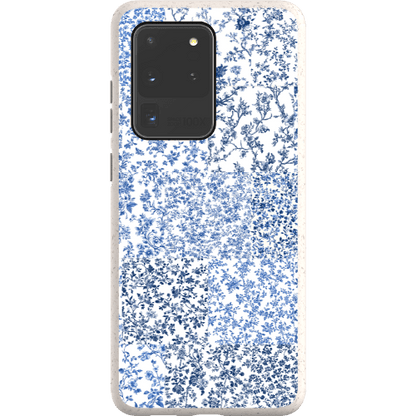 Stepping Green Phone Case Blue Toile Checkerboard Bio Case
