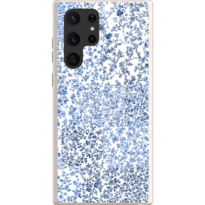 Stepping Green Phone Case Blue Toile Checkerboard Bio Case