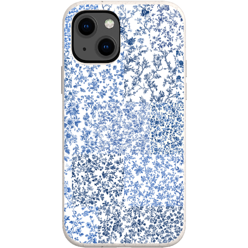Stepping Green Phone Case Blue Toile Checkerboard Bio Case