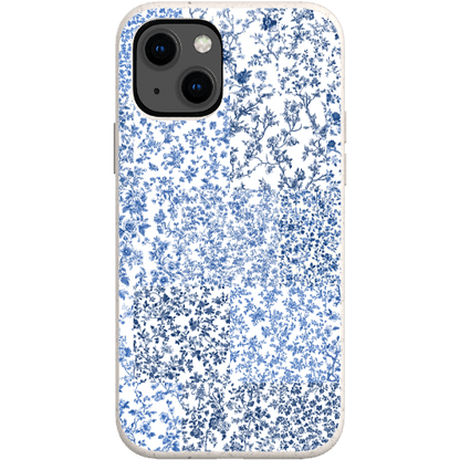 Stepping Green Phone Case Blue Toile Checkerboard Bio Case