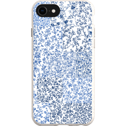 Stepping Green Phone Case Blue Toile Checkerboard Bio Case