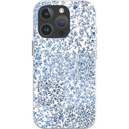 Stepping Green Phone Case Blue Toile Checkerboard Bio Case
