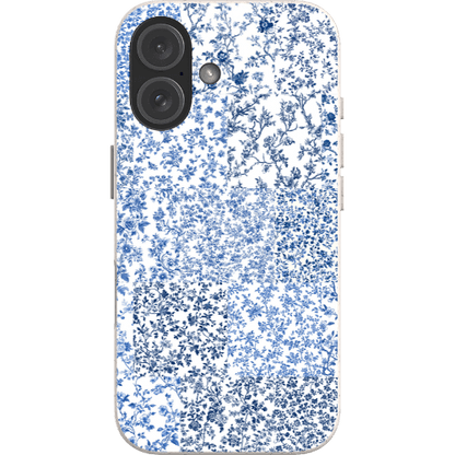 Stepping Green Phone Case Blue Toile Checkerboard Bio Case