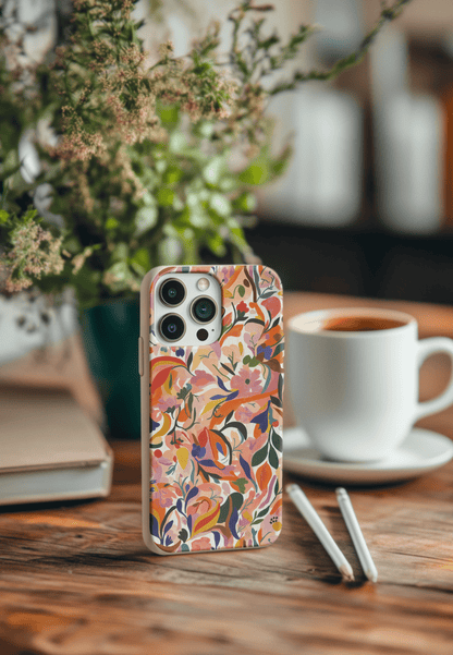 Stepping Green Phone Case Botanical Doodle Bio Case