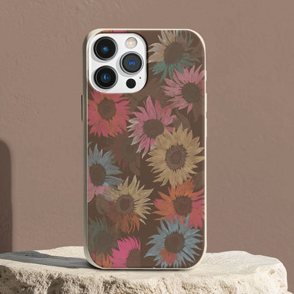 Stepping Green Phone Case Brown Floral Bio Case