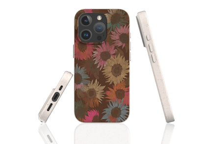 Stepping Green Phone Case Brown Floral Bio Case