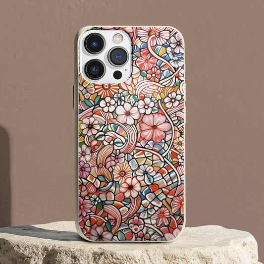 Stepping Green Phone Case Candy Flower Doodle Bio Case