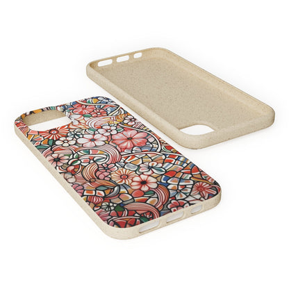 Stepping Green Phone Case Candy Flower Doodle Bio Case