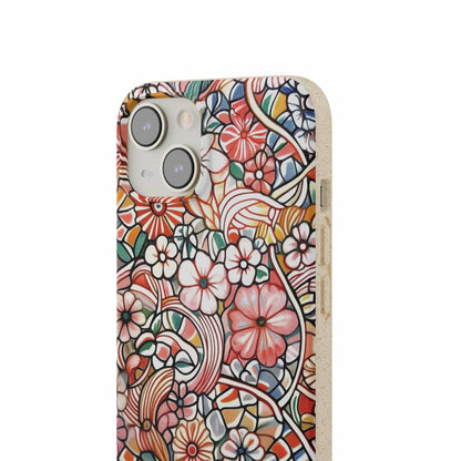 Stepping Green Phone Case Candy Flower Doodle Bio Case