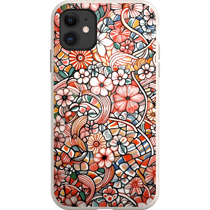 Stepping Green Phone Case Candy Flower Doodle Bio Case