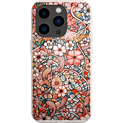 Stepping Green Phone Case Candy Flower Doodle Bio Case