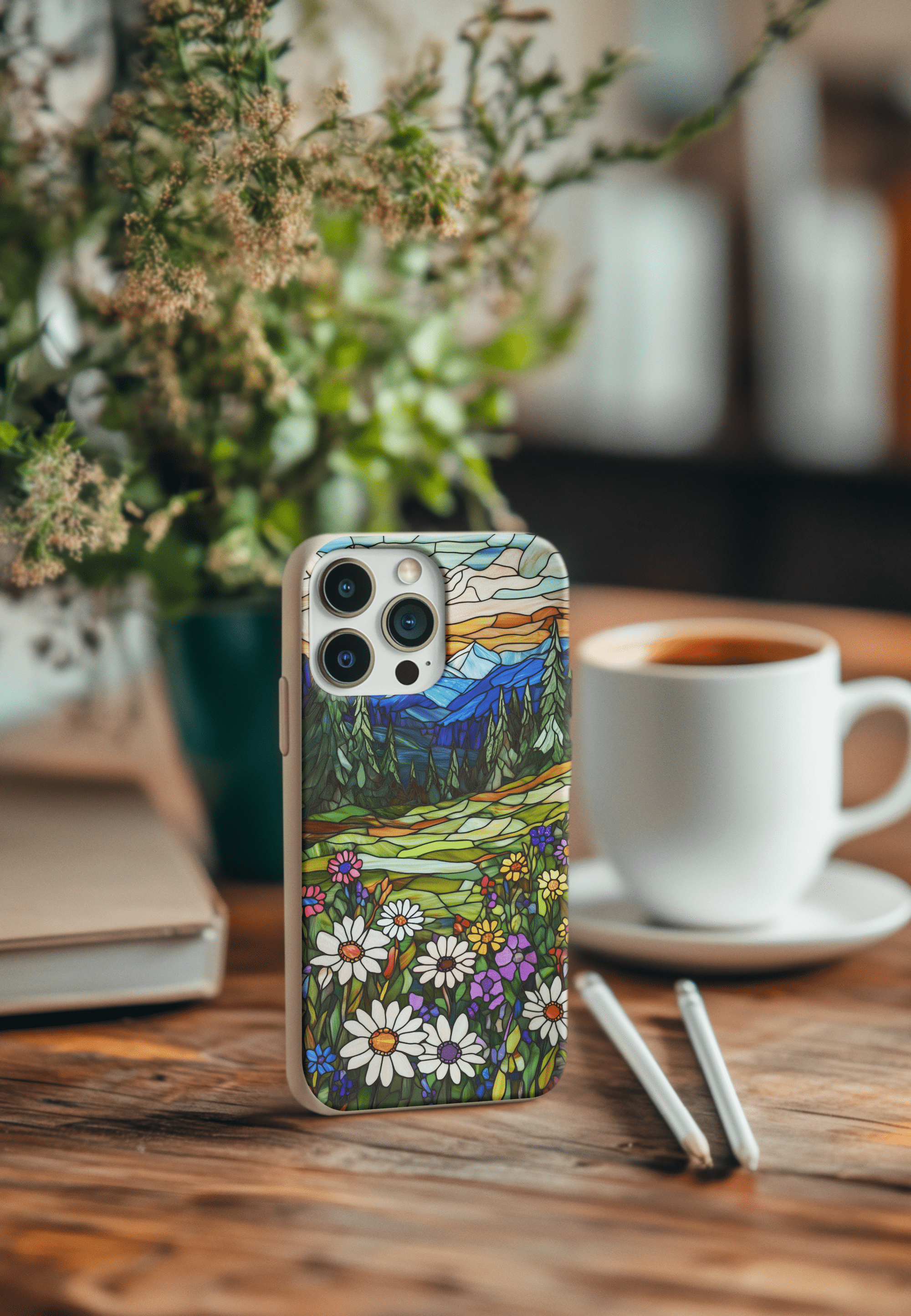Stepping Green Phone Case Colorful Forest Meadow Bio Case