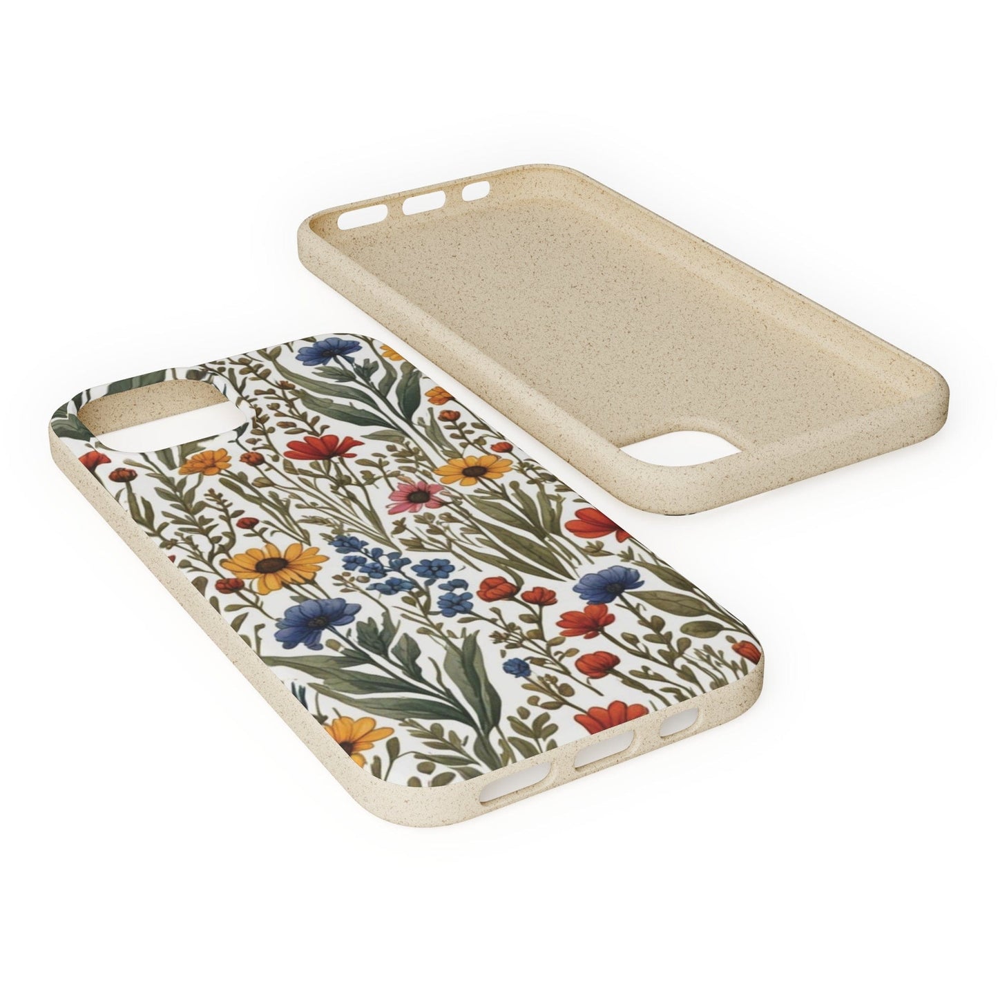 Stepping Green Phone Case Colorful Wildflowers Bio Case