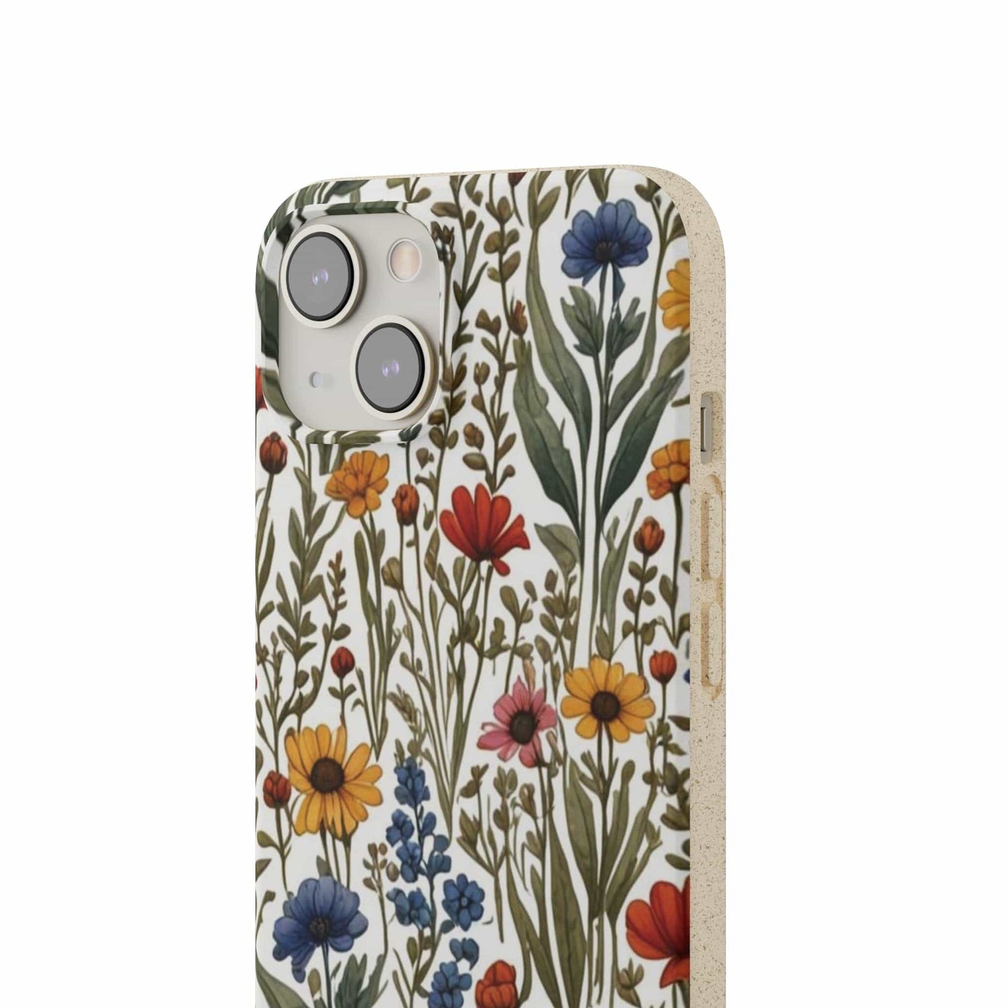 Stepping Green Phone Case Colorful Wildflowers Bio Case