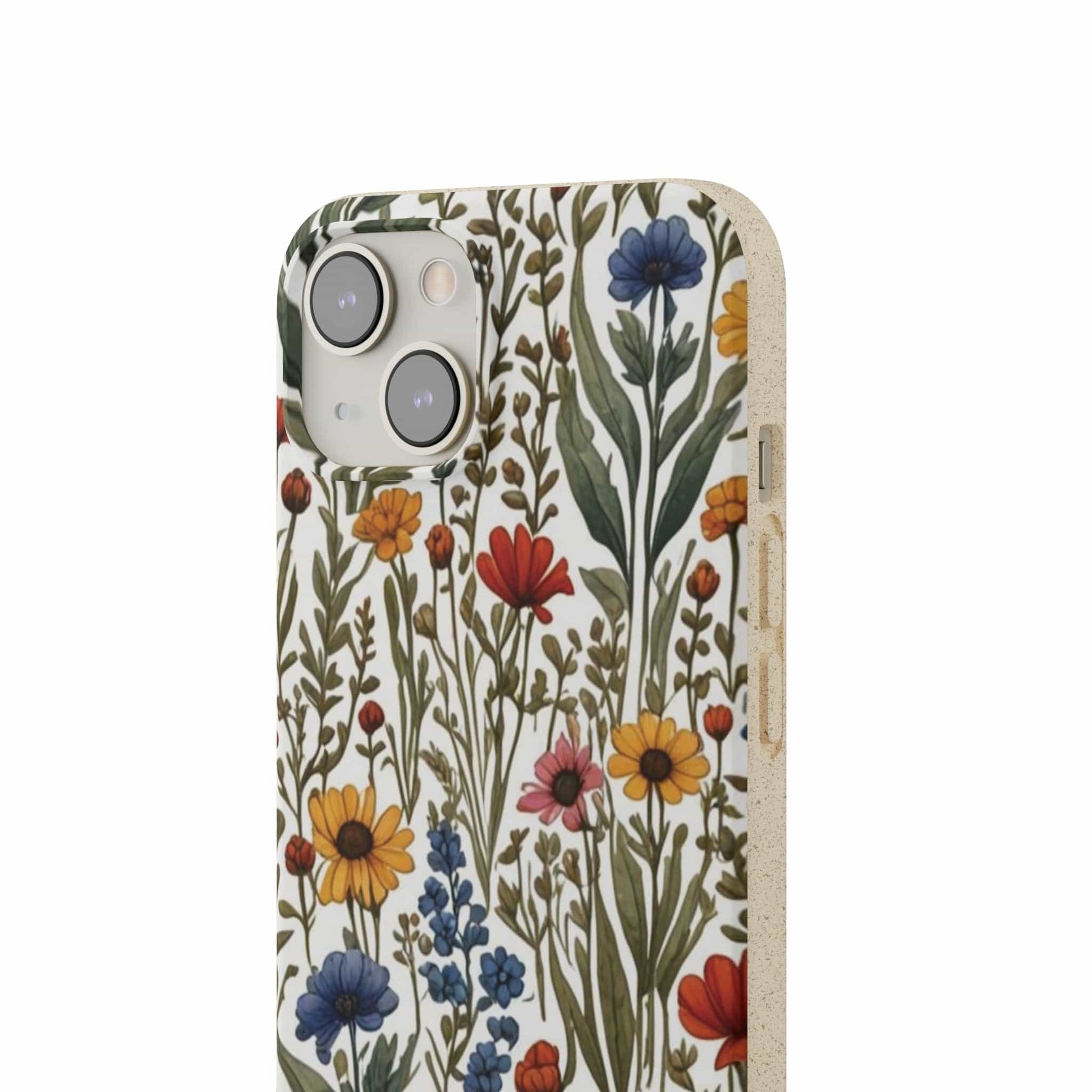 Stepping Green Phone Case Colorful Wildflowers Bio Case