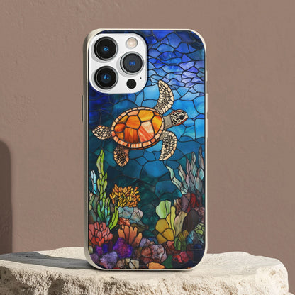 Stepping Green Phone Case Coral Reef Turtle 1 Bio Case