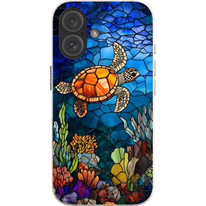 Stepping Green Phone Case Coral Reef Turtle 1 Bio Case