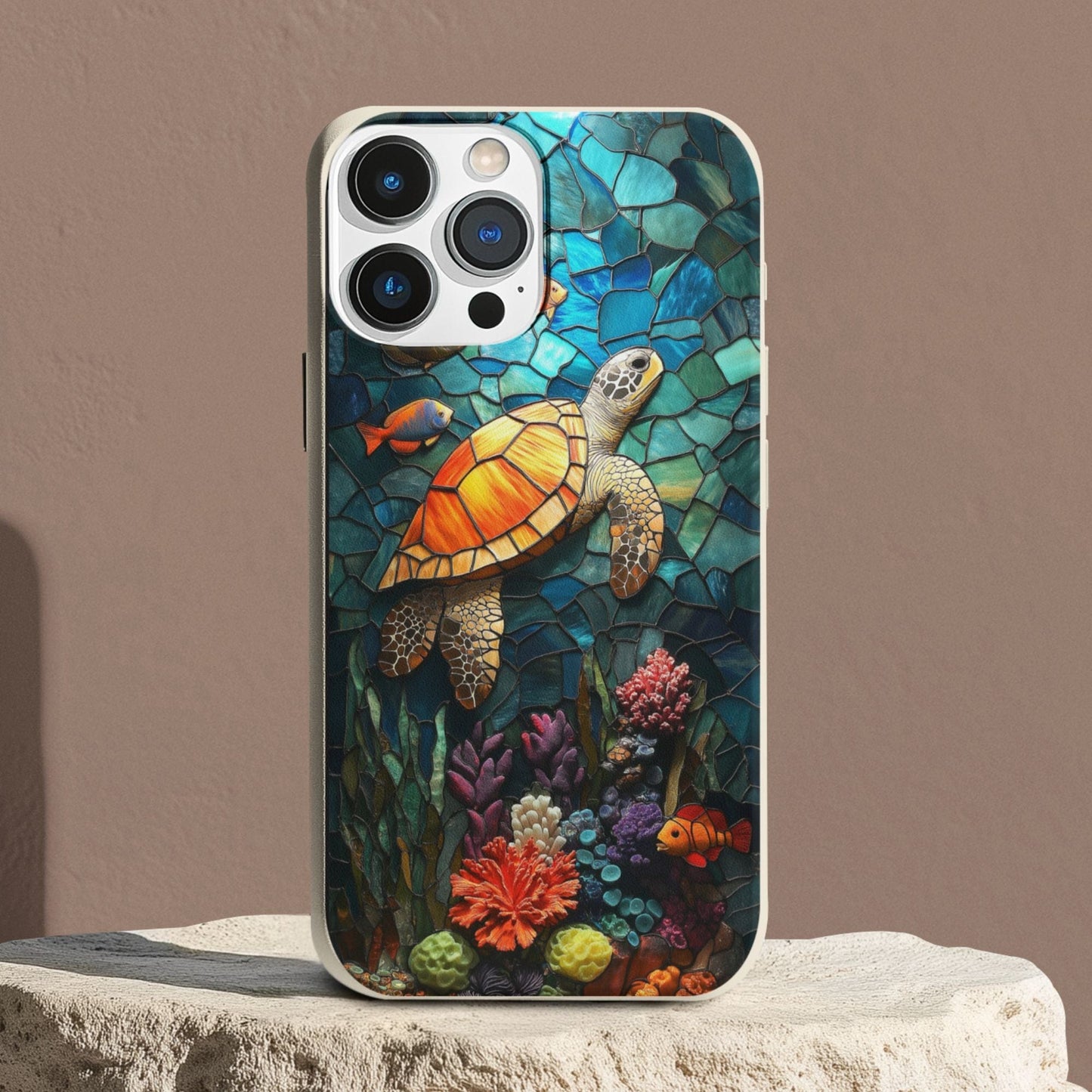 Stepping Green Phone Case Coral Reef Turtle 3 Bio Case