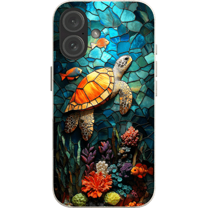 Stepping Green Phone Case Coral Reef Turtle 3 Bio Case