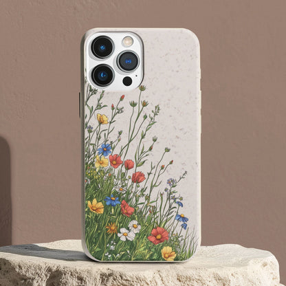 Stepping Green Phone Case Corner Wildflowers Bio Case