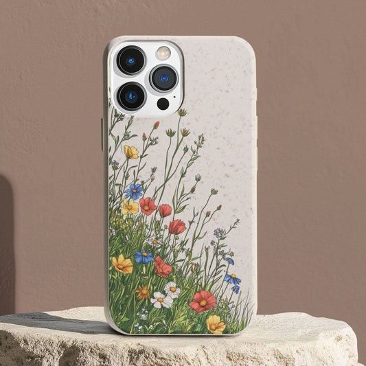 Stepping Green Phone Case Corner Wildflowers Bio Case