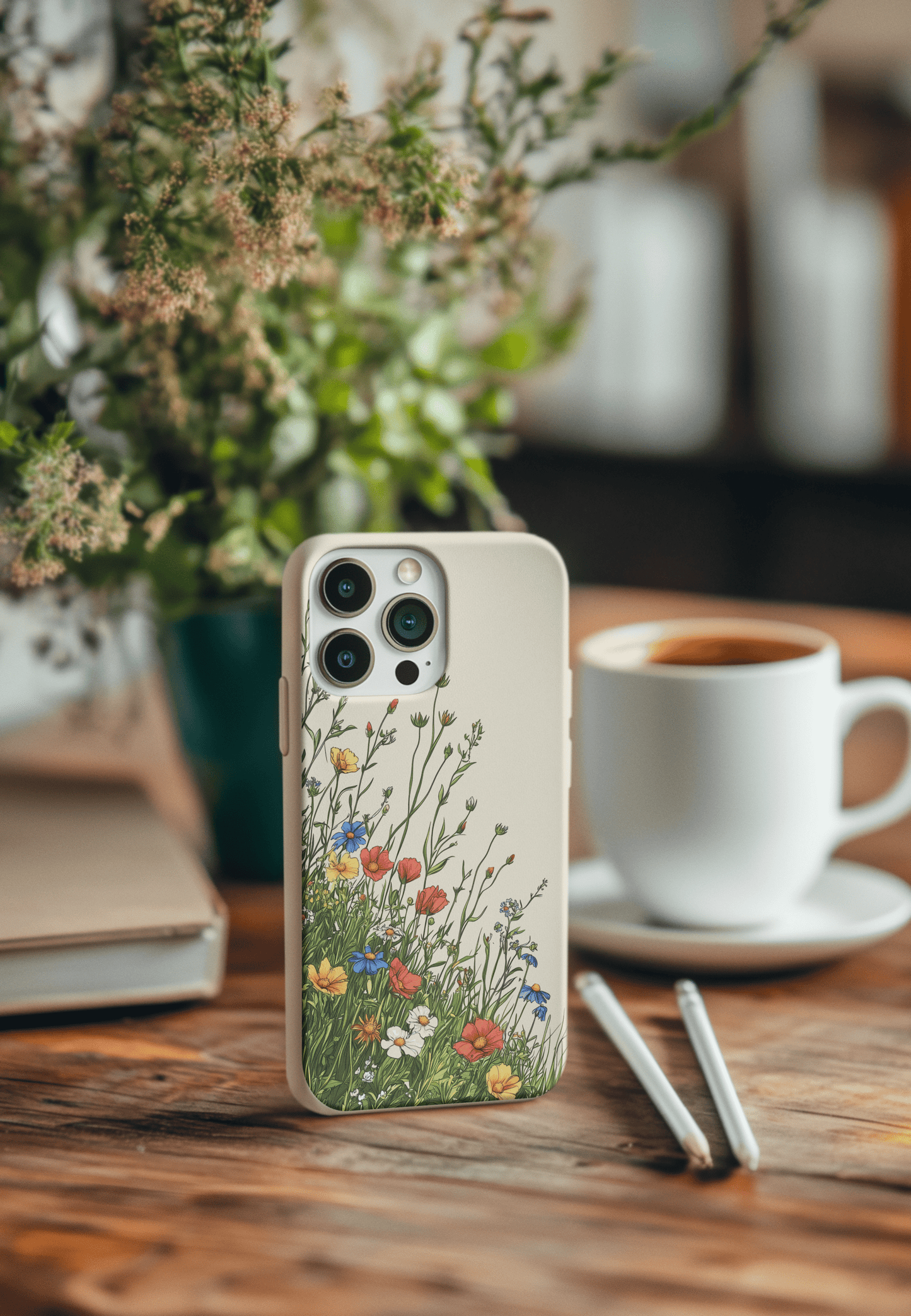 Stepping Green Phone Case Corner Wildflowers Bio Case