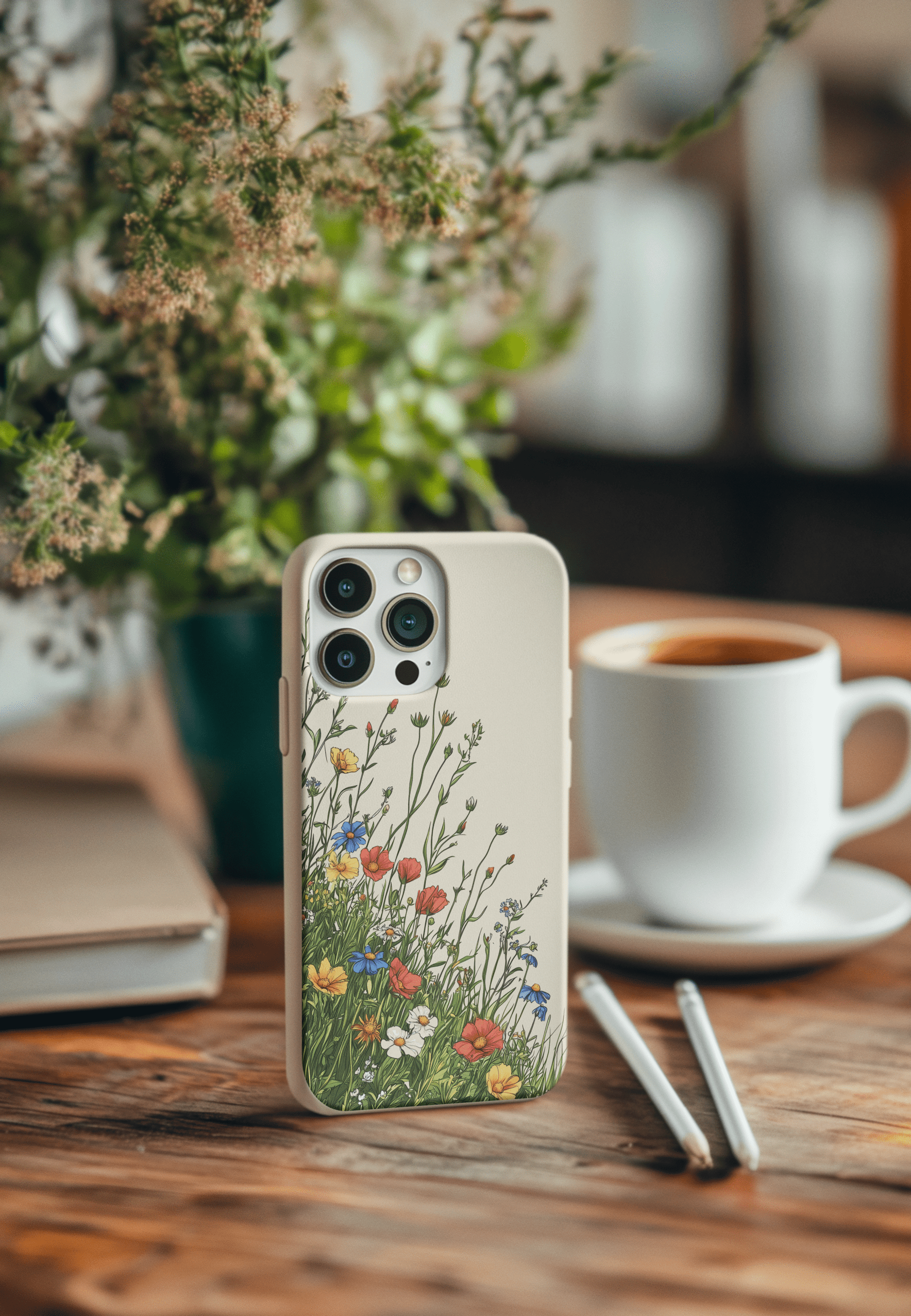 Stepping Green Phone Case Corner Wildflowers Bio Case