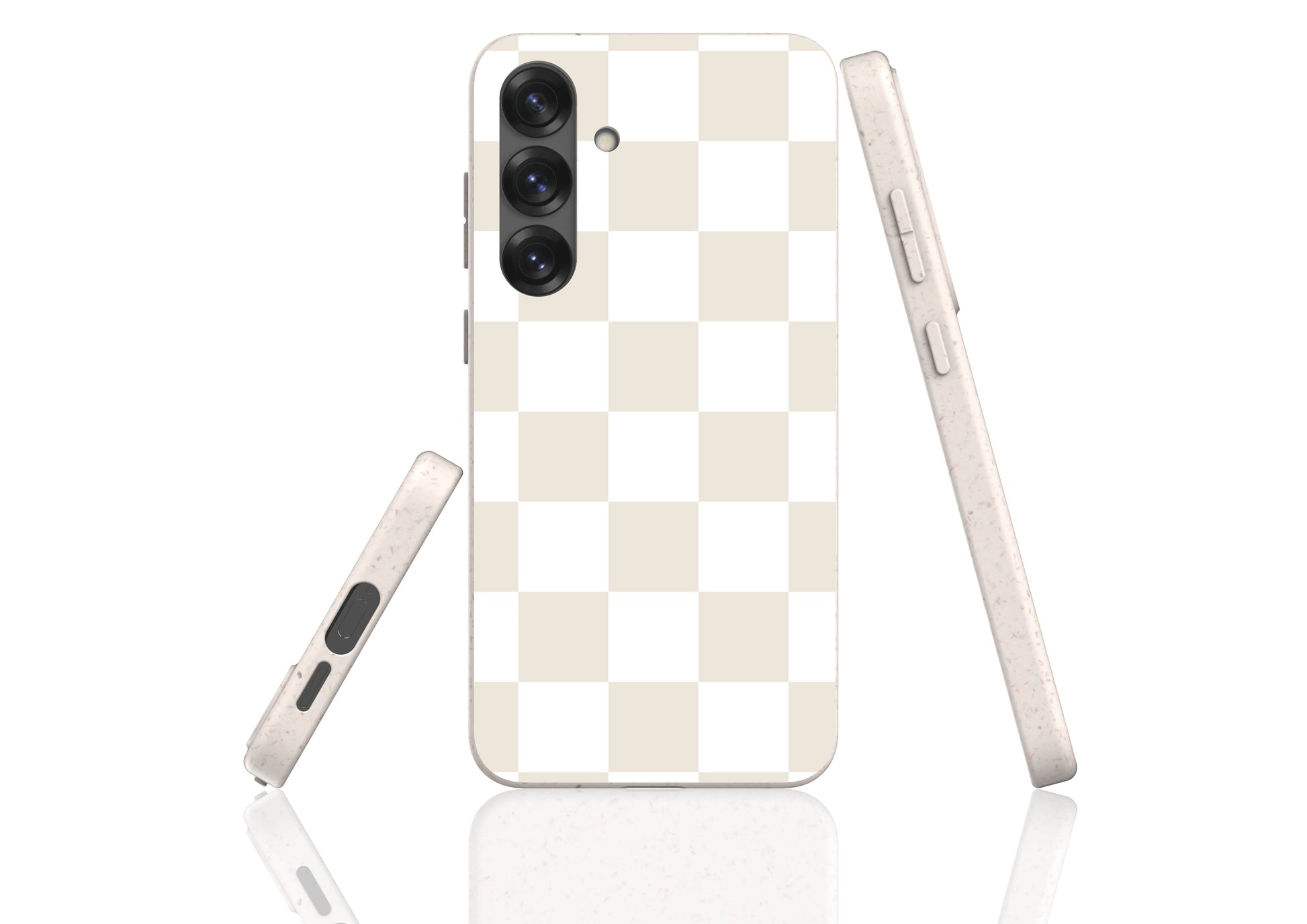 Stepping Green Phone Case Cream Checkerboard Bio Case