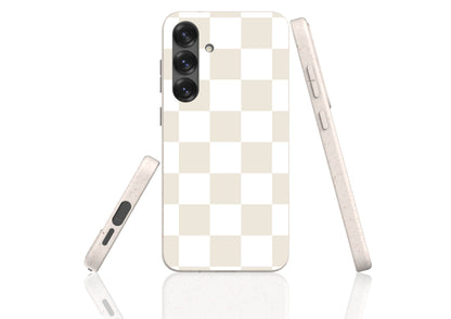 Stepping Green Phone Case Cream Checkerboard Bio Case