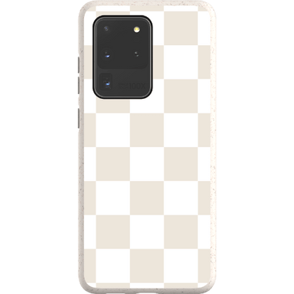 Stepping Green Phone Case Cream Checkerboard Bio Case