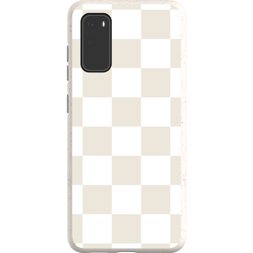 Stepping Green Phone Case Cream Checkerboard Bio Case
