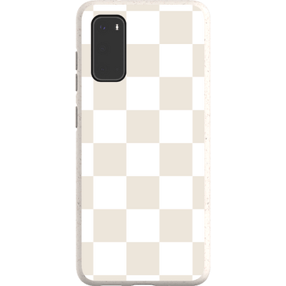 Stepping Green Phone Case Cream Checkerboard Bio Case