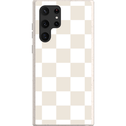 Stepping Green Phone Case Cream Checkerboard Bio Case
